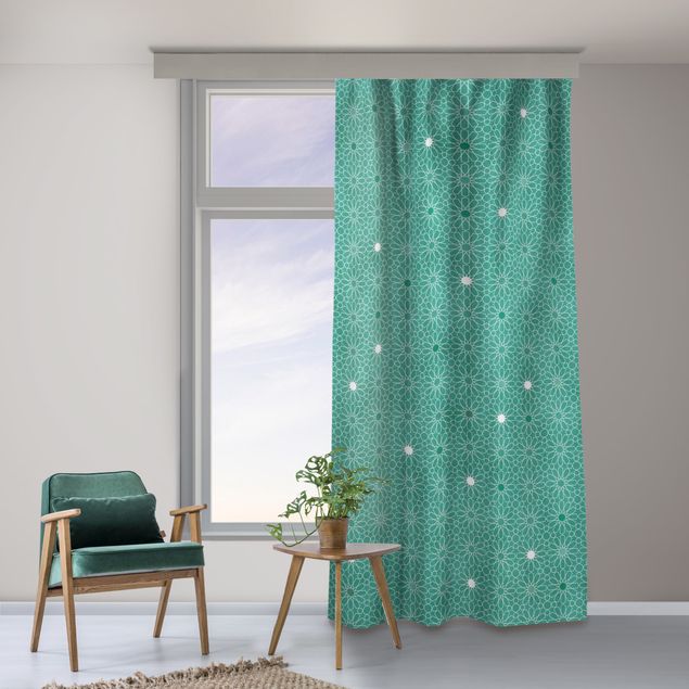 modern curtains for living room Moroccan Stars Pattern