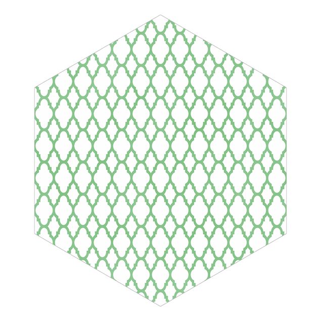 Self-adhesive hexagonal pattern wallpaper - Moroccan Honeycomb Line Pattern