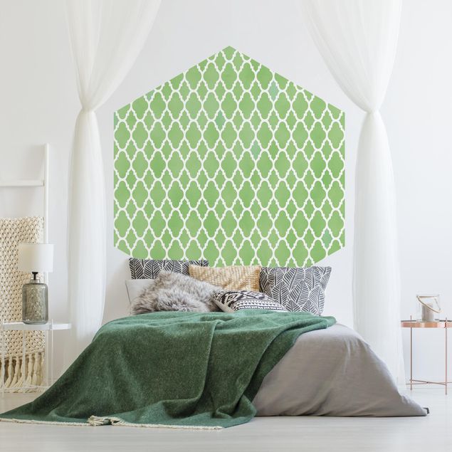 Self-adhesive hexagonal pattern wallpaper - Moroccan Honeycomb Pattern