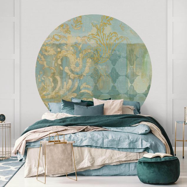 Wallpapers Moroccan Collage In Gold And Turquoise