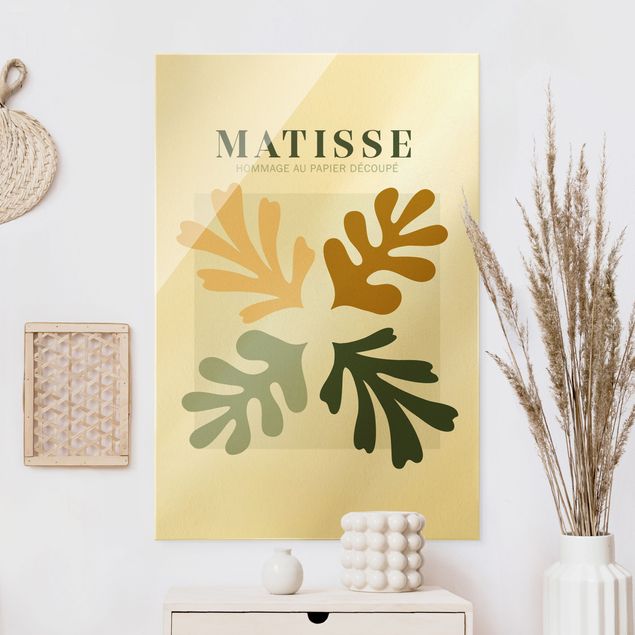 Glas Magnetboard Matisse Interpretation - Leaves