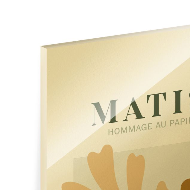 Glass print - Matisse Interpretation - Leaves - Portrait format
