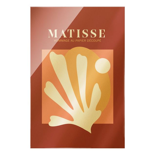 Glass print - Matisse Interpretation - Combination Red - Portrait format