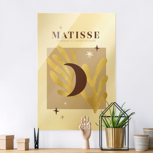 Glas Magnettafel Matisse Interpretation - Moon And Stars