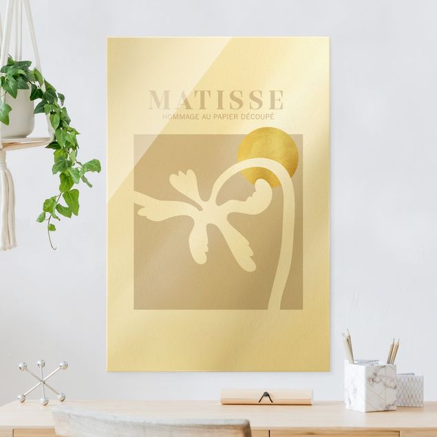 Magnettafel Glas Matisse Interpretation - Palm Tree And Sun