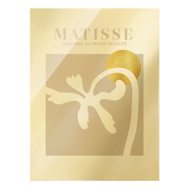 Glass print - Matisse Interpretation - Palm Tree And Sun - Portrait format