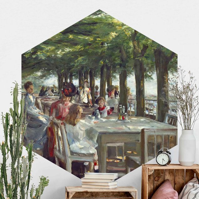 Hexagonal wallpapers Max Liebermann - The Restaurant Terrace Jacob