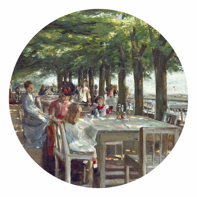 Self-adhesive round wallpaper - Max Liebermann - The Restaurant Terrace Jacob