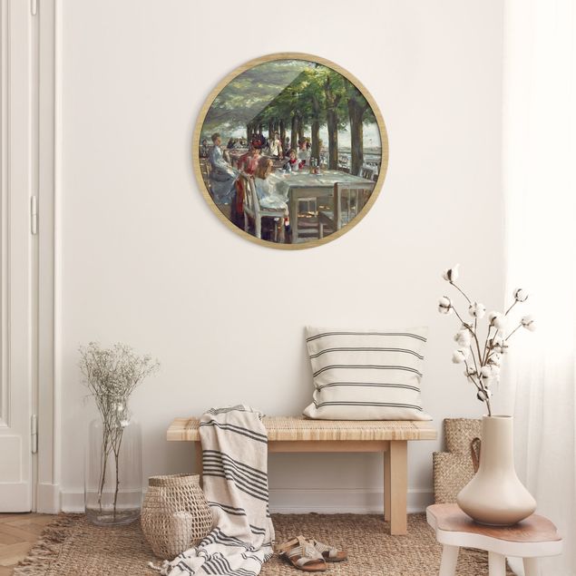 Circular framed print - Max Liebermann - The Restaurant Terrace Jacob