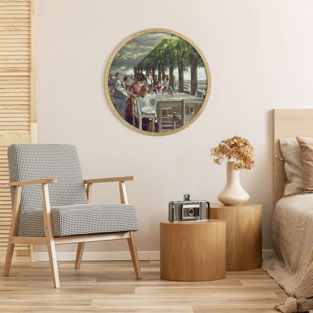 Circular framed print - Max Liebermann - The Restaurant Terrace Jacob