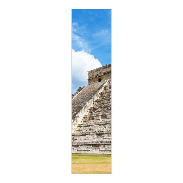 Sliding panel curtain - Mayan Temple