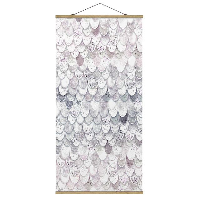 Fabric print with poster hangers - Mermaid Magic - Portrait format 1:2