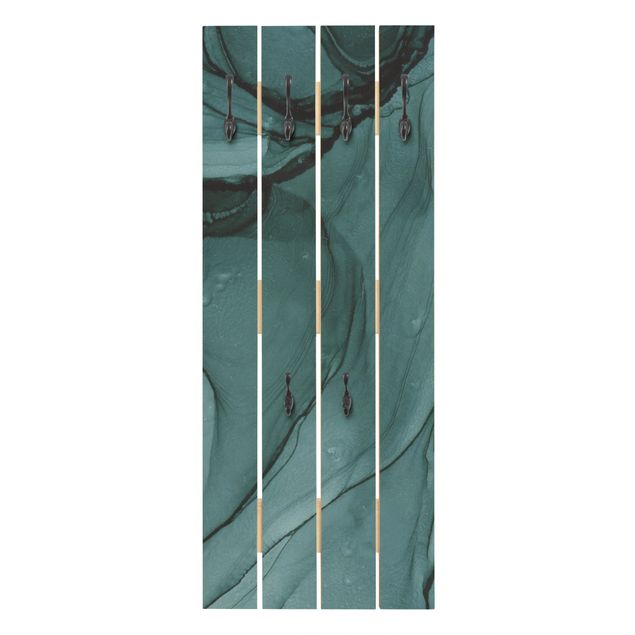 Wooden coat rack - Mottled Blue Spruce