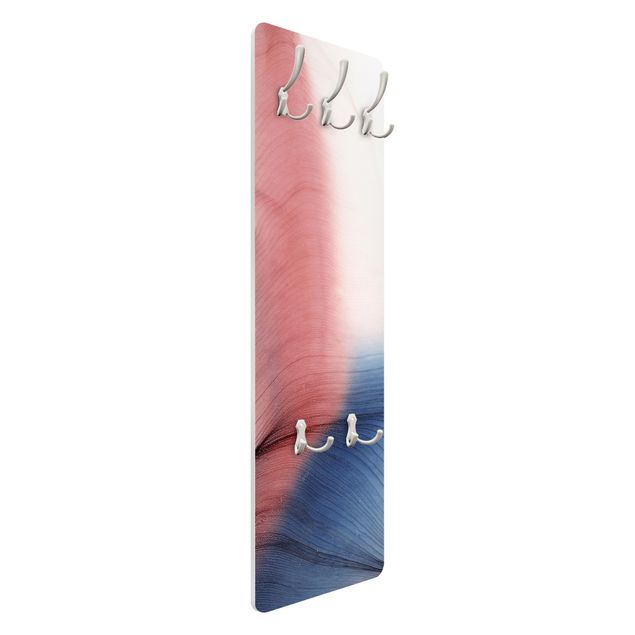 Coat rack modern - Mottled Colour Dance In Blue With Red