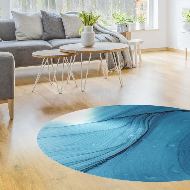 modern area rugs Mottled Blue
