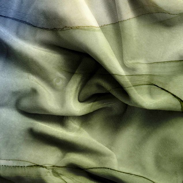 Darkening curtains Mottled Bluish Grey With Moss Green
