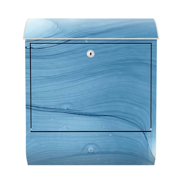Letterbox - Mottled Mid-Blue