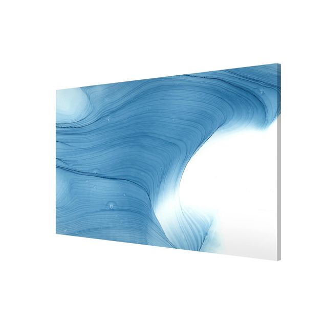Magnetic memo board - Mottled Mid-Blue