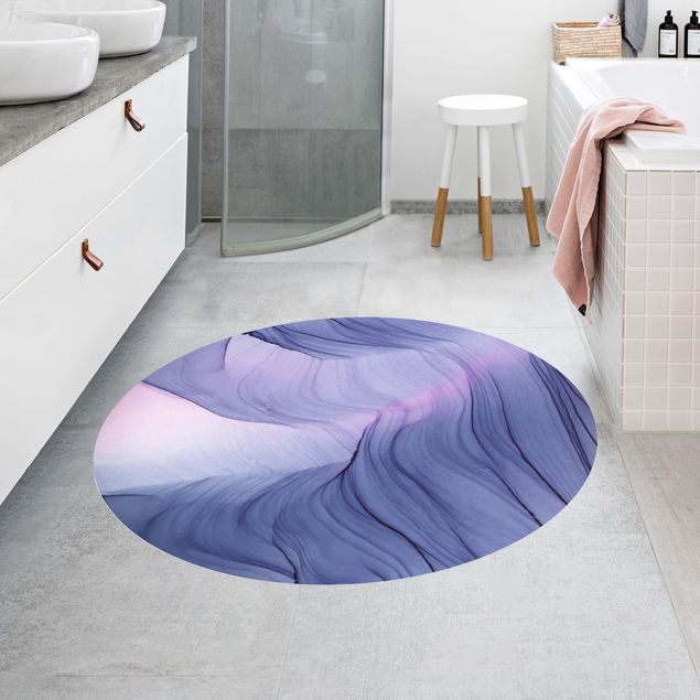 abstract area rug Mottled Violet