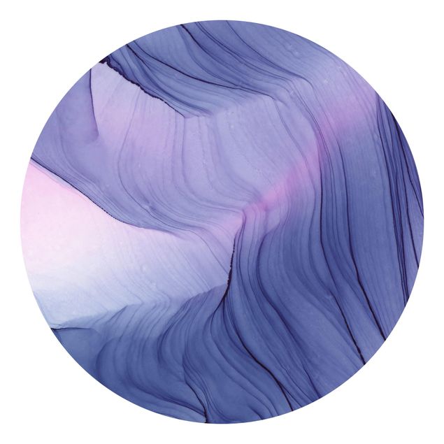 Self-adhesive round wallpaper - Mottled Violet