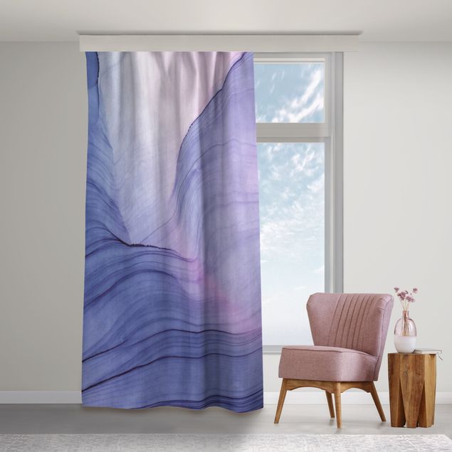 bespoke curtains Mottled Violet