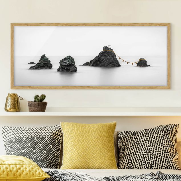 Framed poster - Meoto Iwa - The Married Couple Rocks