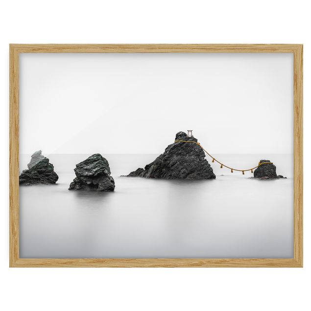 Framed poster - Meoto Iwa - The Married Couple Rocks