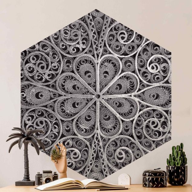 Wallpapers Metal Ornamentation Mandala In Silver