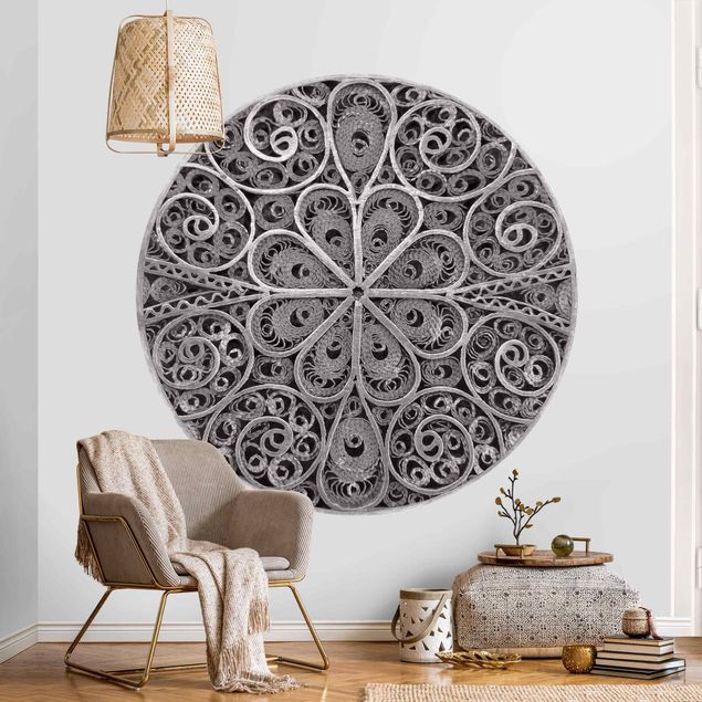 Wallpapers Metal Ornamentation Mandala In Silver