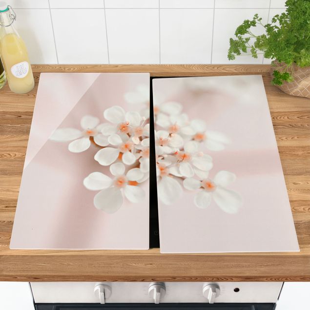 Stove top covers - Mini Flowers In Pink Light
