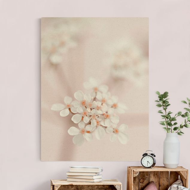 Canvas print gold - Mini Flowers In Pink Light