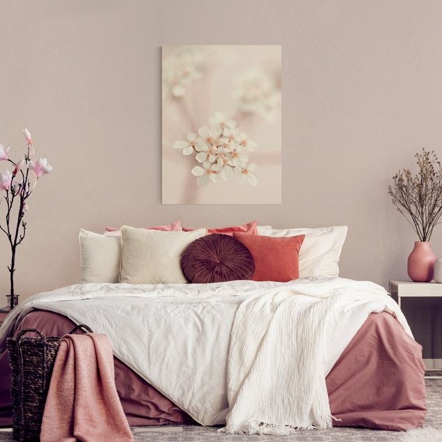 Canvas print gold - Mini Flowers In Pink Light