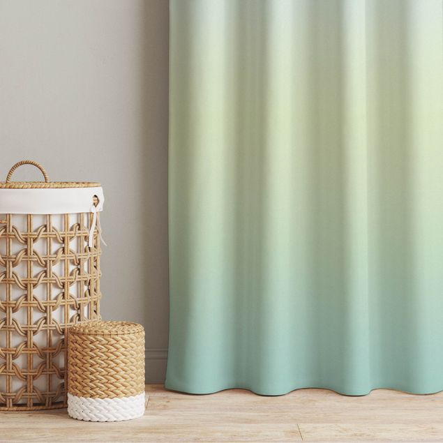 contemporary curtains Mint Green Colour Gradient