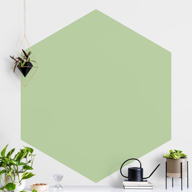 Self-adhesive hexagonal wall mural Mint