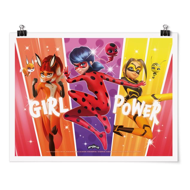 Poster - Miraculous Rainbow Girl Power - Format paysage 4:3