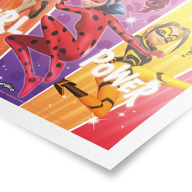 Poster - Miraculous Rainbow Girl Power - Format paysage 4:3