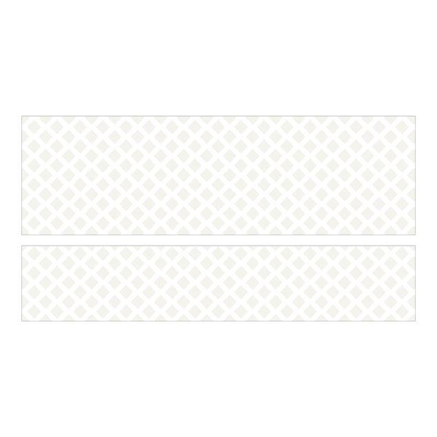 Adhesive film for furniture IKEA - Malm bed 140x200cm - Diamond Grid Light Beige