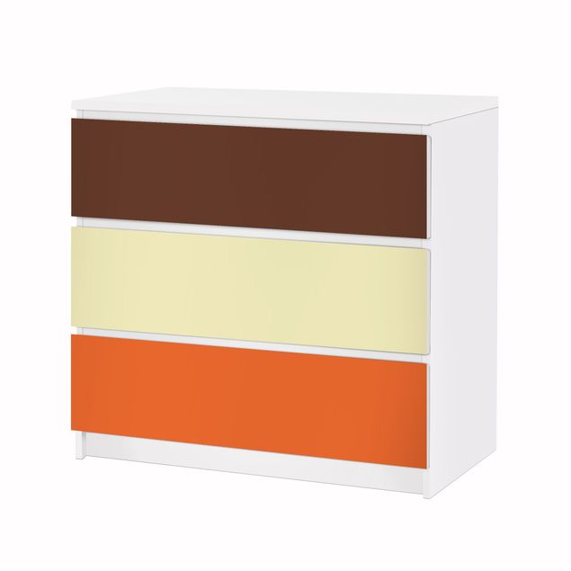 Adhesive film for furniture IKEA - Malm chest of 4x drawers - Colour Set Autumn