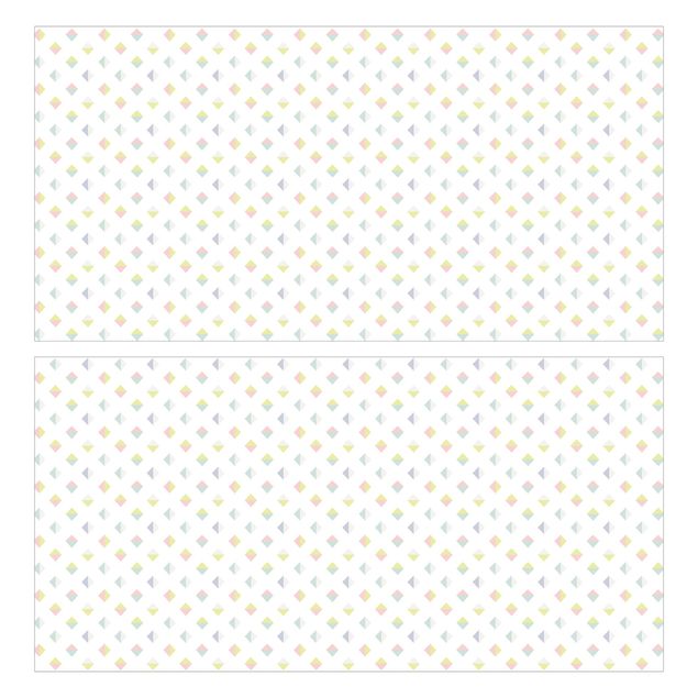 Adhesive film for furniture IKEA - Malm chest of 2x drawers - Pastel Triangles