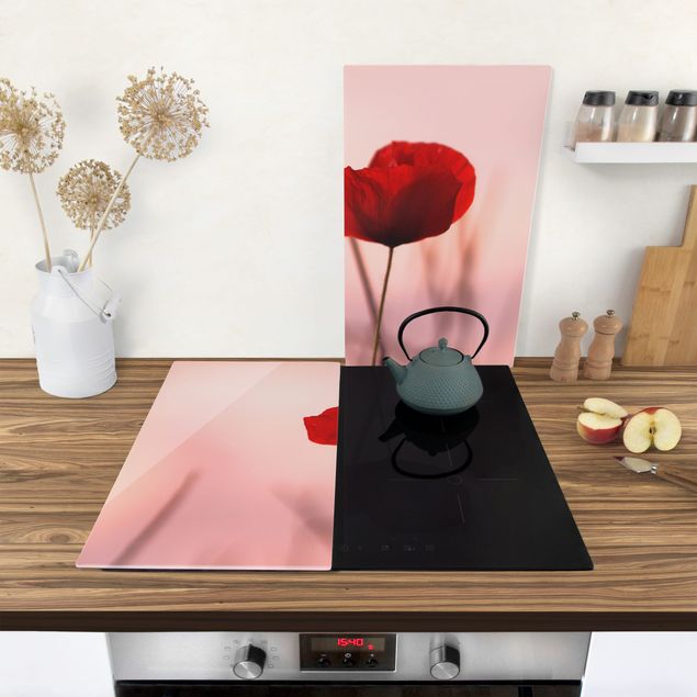 Stove top covers - Poppy Flower In Twilight
