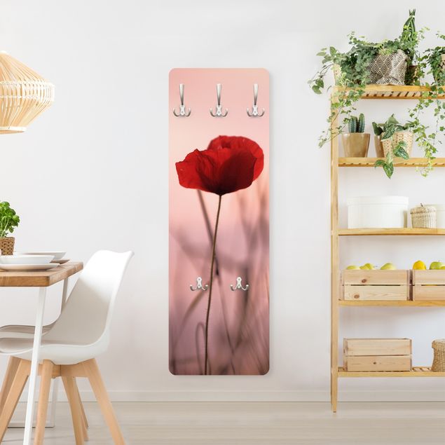 Coat rack modern - Poppy Flower In Twilight