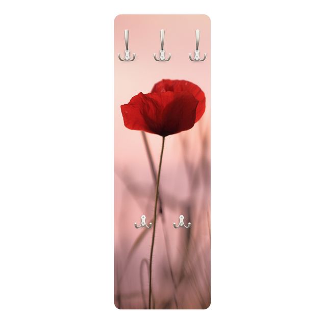 Coat rack modern - Poppy Flower In Twilight