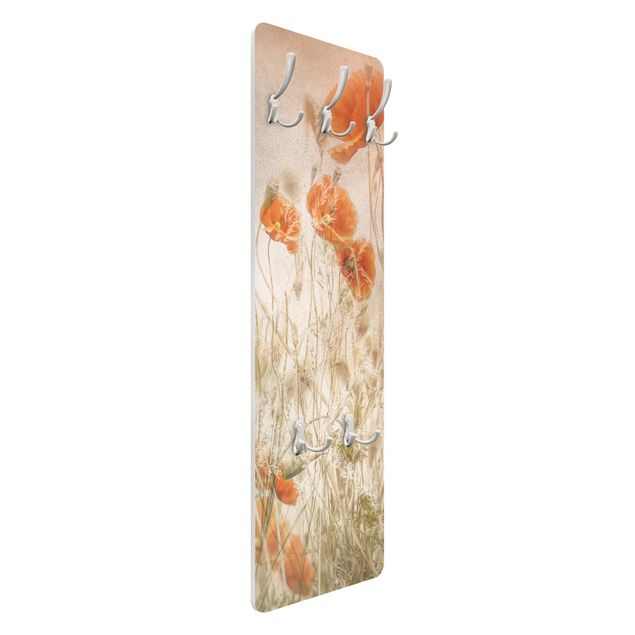 Coat rack modern - Poppy Flowers And Grasses In A Field
