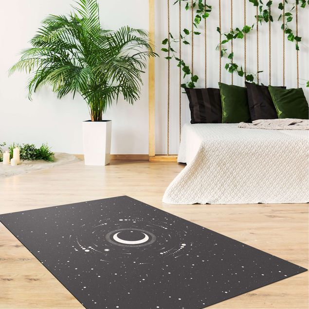 Zen rugs Moon In Star Circle