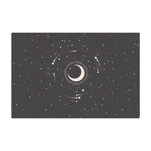 Cork mat - Moon In Star Circle - Landscape format 3:2