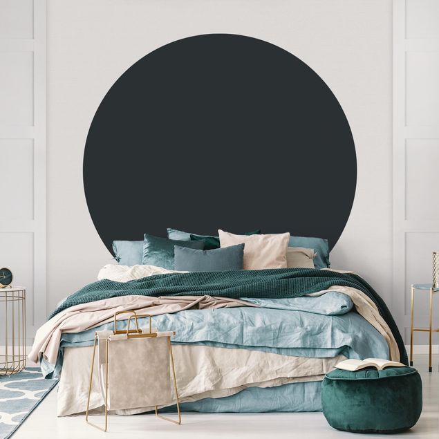 Self-adhesive round wallpaper - Moon Grey