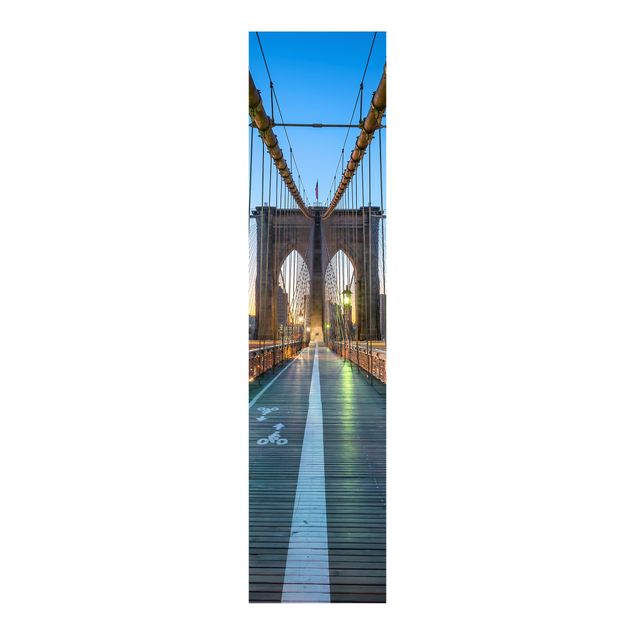 Schiebegardinen Set - Morgenblick von der Brooklyn Bridge - Flächenvorhang
