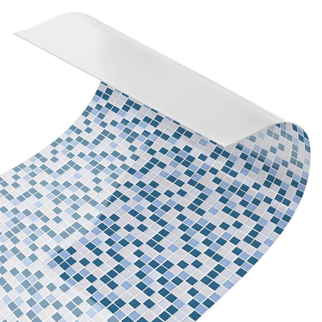 Kitchen wall cladding - Mosaic Tiles Blue Gray