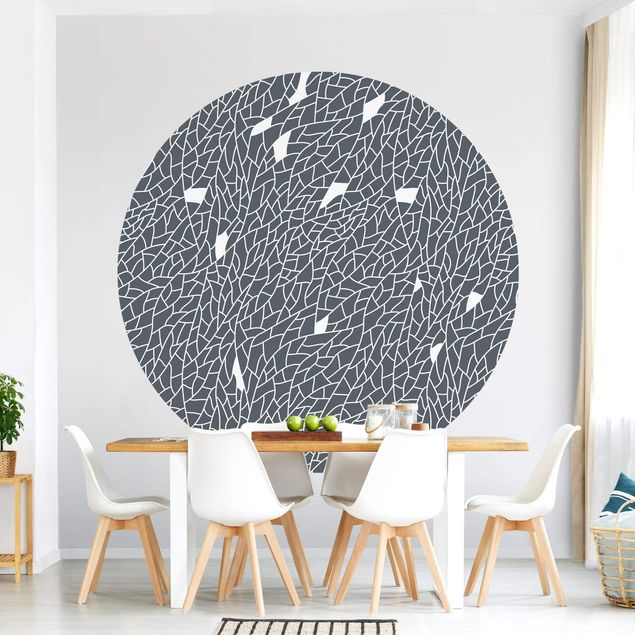 Wallpapers Mosaic Lines Pattern Grey Blue
