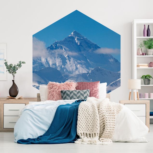 Self-adhesive hexagonal pattern wallpaper - Mount Everest